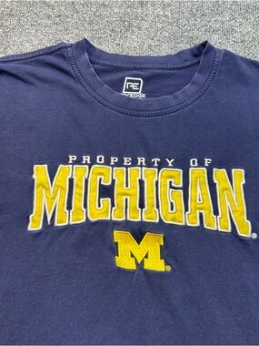 Pro Edge Navy T-Shirt with‎ Yellow Michigan Print